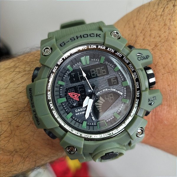 G-Shock Mudmaster Verde Militar 55MM A Prova D'água