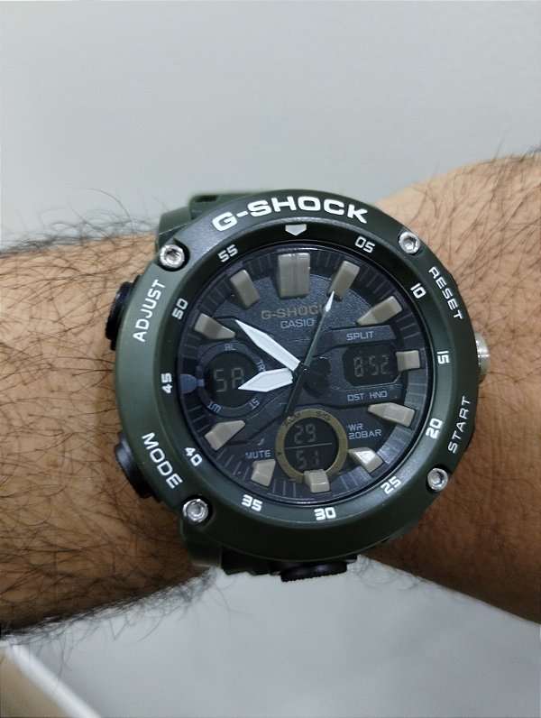 G-Shock GA-2000 Verde 48MM A Prova D'água