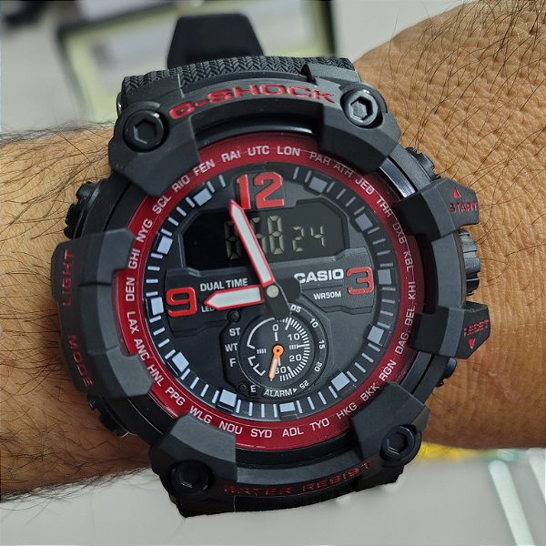 G-Shock GWG-B1000 Preto com Vermelho