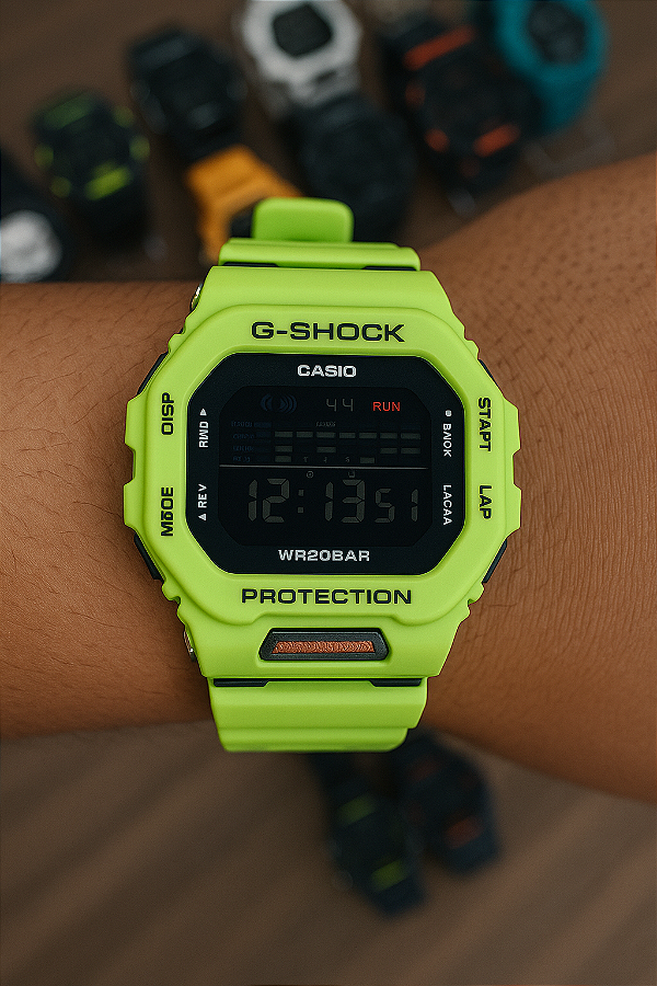 G-Shock GBD-200 Verde 46MM A Prova D'água
