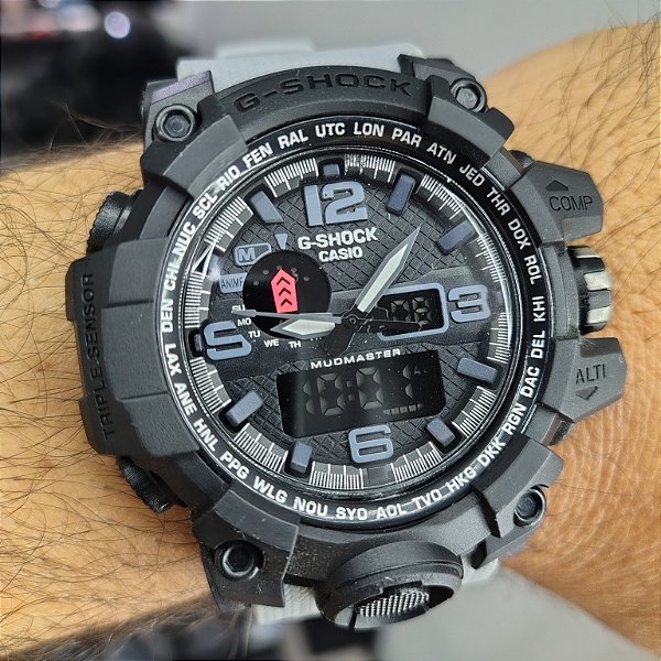 G-Shock CWG-1000 Preto com Cinza 50MM Á Prova D'água