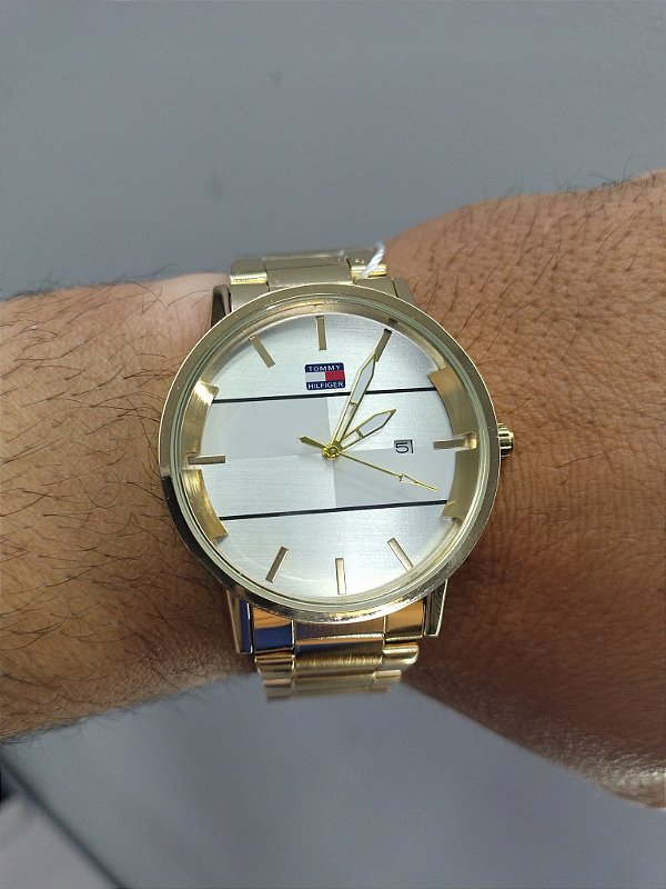 Tommy Dourado Em Aço 50MM A Prova D'água