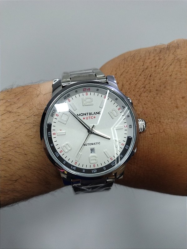 Montblanc Prateado Em Aço 50MM A Prova D'água