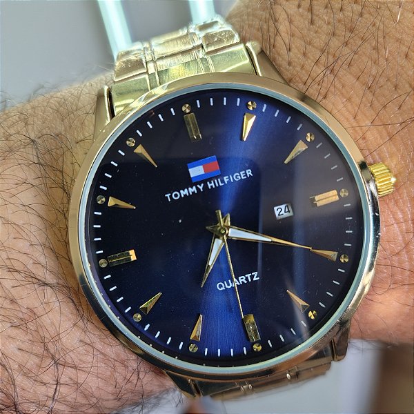 Tommy Dourado Em Aço 50MM A Prova D'água