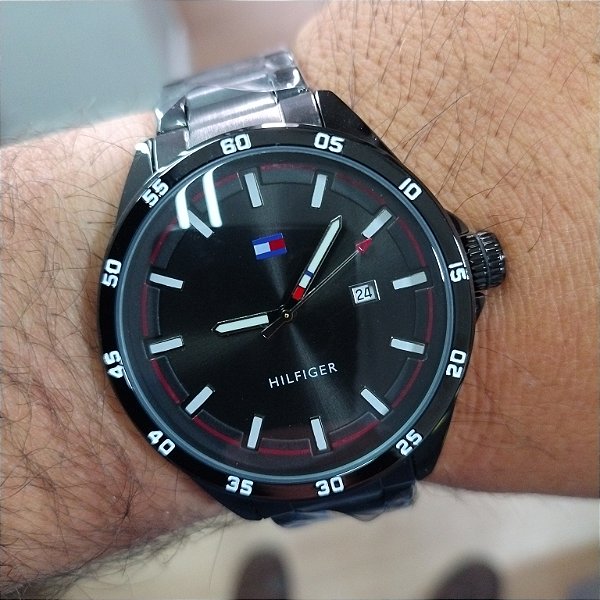 Tommy Prateado Em Aço 50MM A Prova D'água