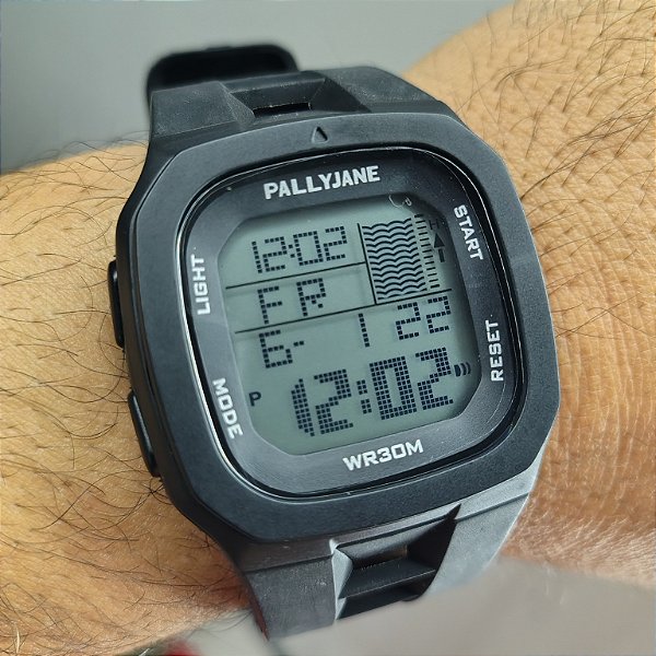 Relógio pallyjane Preto 46MM A Prova D'água