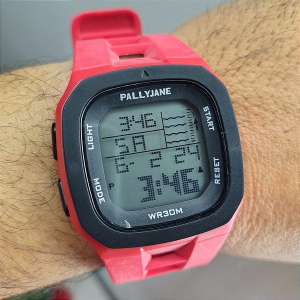 Relógio pallyjane Vermelho 46MM A Prova D'água