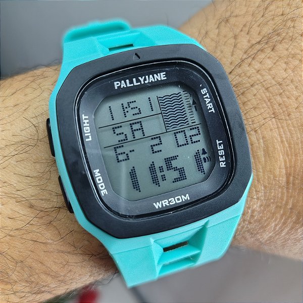 Relógio pallyjane Verde Água 46MM A Prova D'água