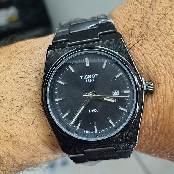 Tissot PRX Pulseira De Aço Preto 40MM