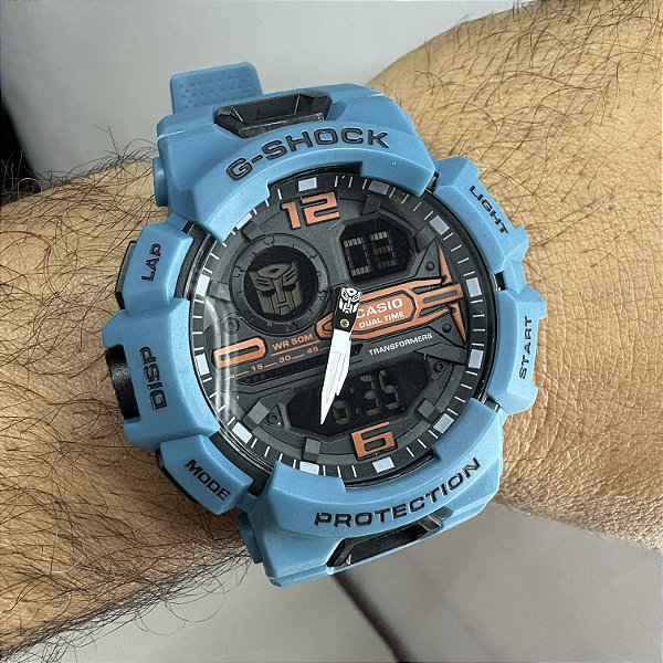 G-Shock Transformers 1º Edição Azul 55MM A Prova D'Água