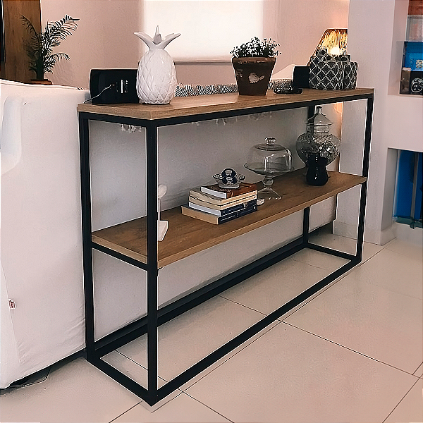 Aparador Lis Preto com Tampo Versati (1,50x30)