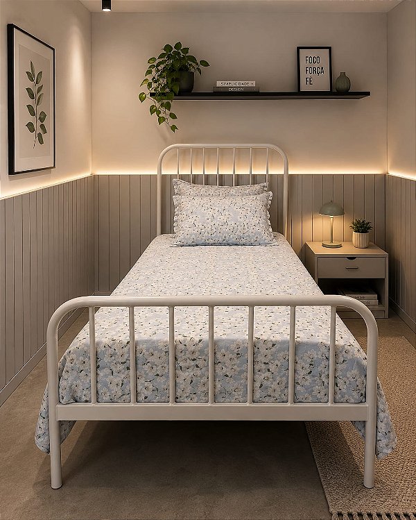 Cama Diana Solteirão de Ferro para Colchão 188x108