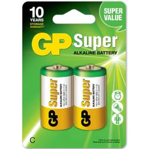 Pilha GP Super Alcalina C 2pcs – 14A-C2