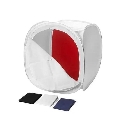 Tenda Greika Difusora Fotográfica  40x40cm Branca com 4 Fundos