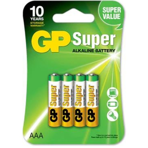 Pilha GP Super Alcalina AAA 4pcs – 24A-2U4