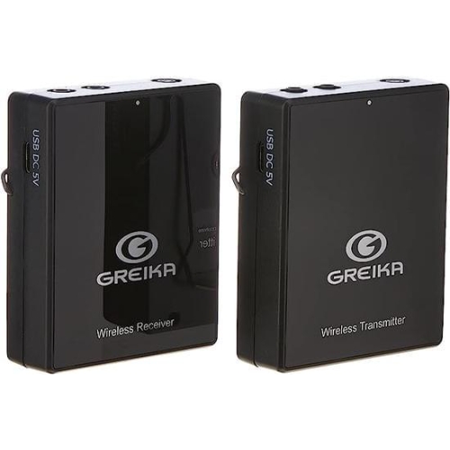 Microfone Greika Lapela Sem fio GK-G4 para Câmeras e Celulares