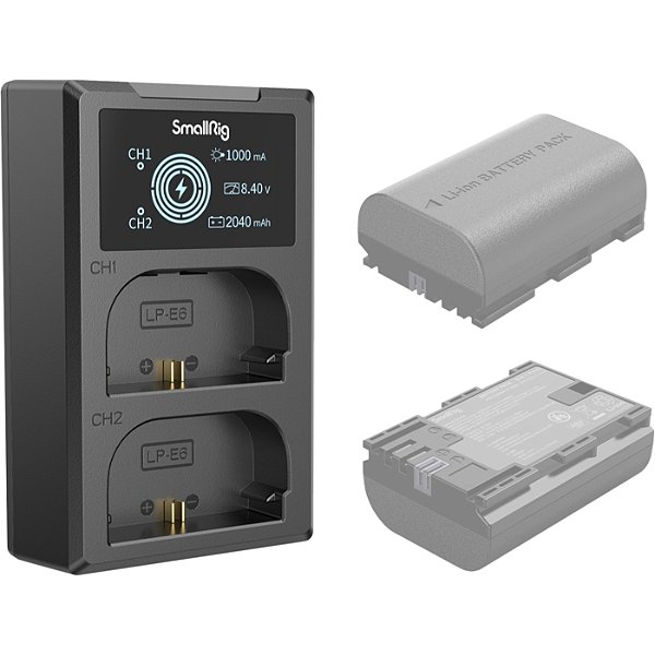 Carregador de bateria SmallRig 4084 para baterias LP-E6NH