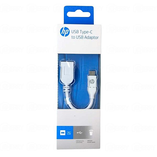 Cabo HP Adaptador USB-C para USB-A 10cm - Branco