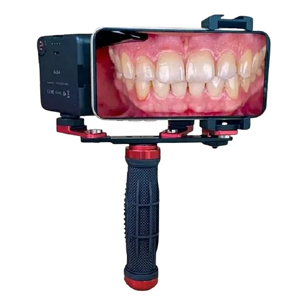 Suporte De Mão Greika para Foto Macro com 2 Leds e Suporte De Celular