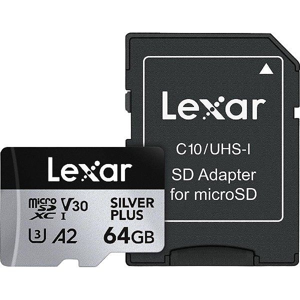 Cartão de Memória Micro SD Lexar 64GB Silver Series UHS-I SDXC