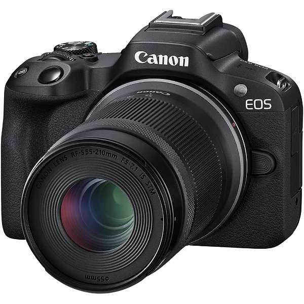 Kit Canon EOS R50 Mirrorless com lentes RF-S 18-45mm e 55-210mm