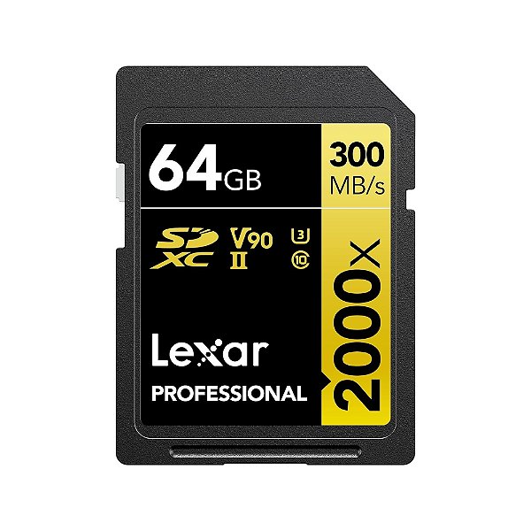 Cartão de Memória SD Lexar Professional Gold 64GB UHS-II SDXC