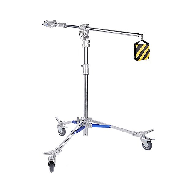 Tripé Profissional Girafa Greika FC-400 com Rodinhas Para Softbox 4M até 15kg