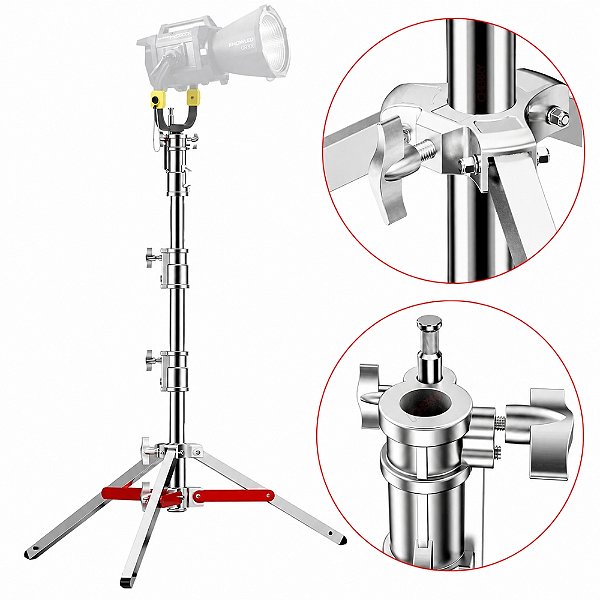 Tripé de Iluminação Profissional Greika FC-170PRO Estúdio 1,70m 20kg