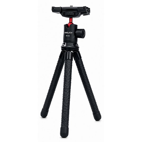 Tripé Flexível Kingjoy KT-660 + BD-50 para Celular e Câmeras Preto