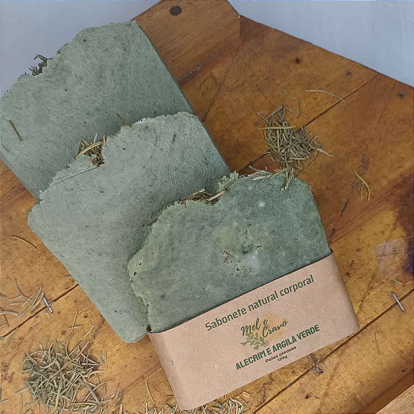 Sabonete Corporal Alecrim, mel e argila verde