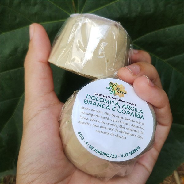 Sabonete Facial Dolomita, Argila branca e Copaíba