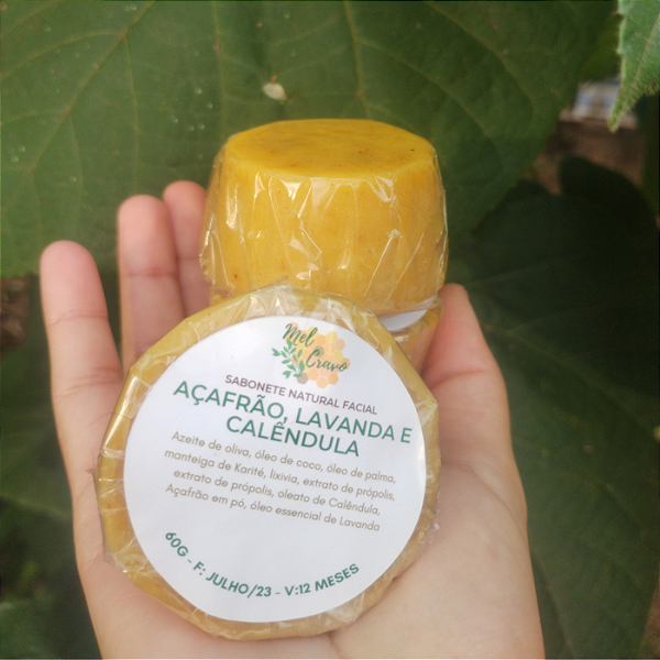 Sabonete Facial Açafrão, Lavanda e Calêndula