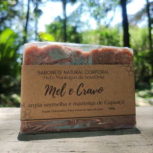 Sabonete Corporal Mel, argila dourada e manteiga de Tucumã
