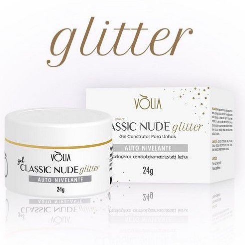 Gel Classic Glitter Nude VOLIA 24g