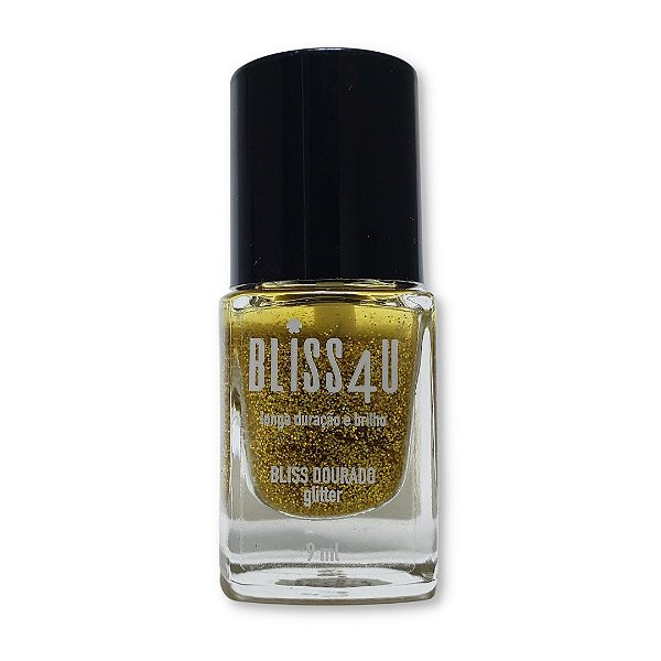 Esmalte Glitter Dourado 9ml Bliss4u