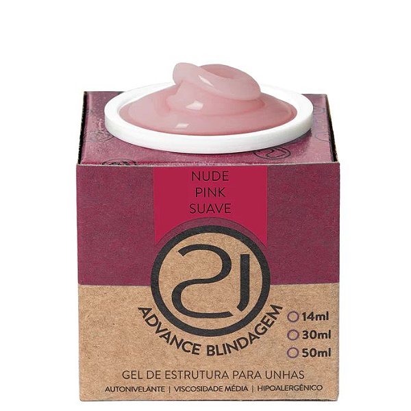 Gel Ecoline Advance Blindagem Nude Pink Suave 30ml NAILS 21