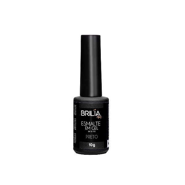 Esmalte Gel PRETO BRILIA NAILS 10g