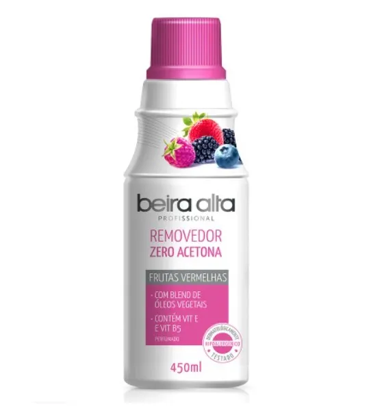 Removedor Sem Acetona Frutas Vermelhas 450ml Beira Alta