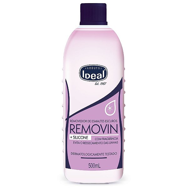 Removedor de Esmaltes Escuros Ideal Removin + Silicone 500ml