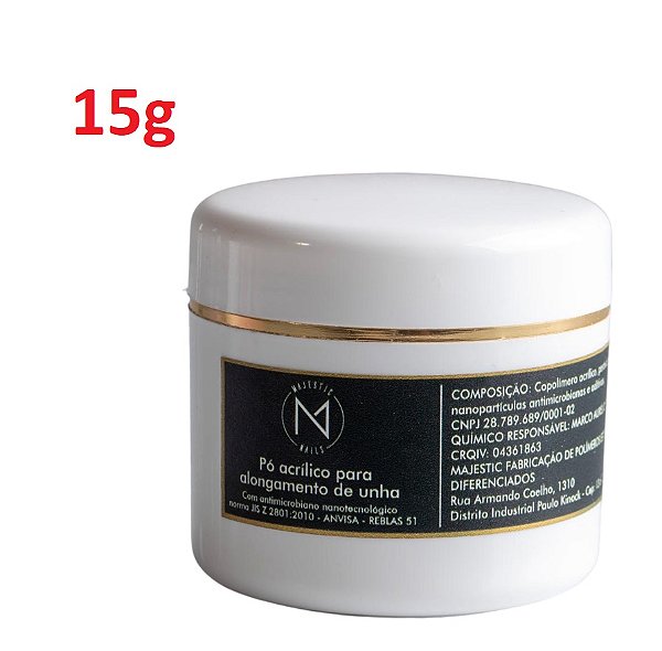 Pó Acrílico PEARL BLACK Majestic 15g