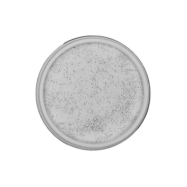 Pó Acrílico CLEAR C/ GLITTER PRATA Majestic 40g