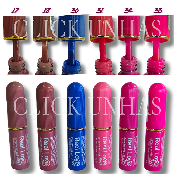 Esmalte em Gel 3 em 1 REAL LOVE 5ml BULLET