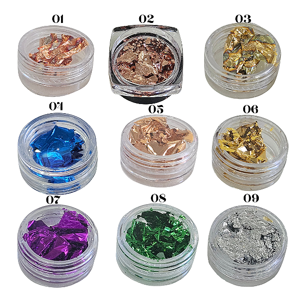 Folhas De Ouro, Prata e Coloridos