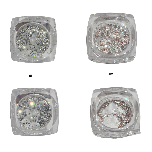 Glitter Com Madreperola Branca