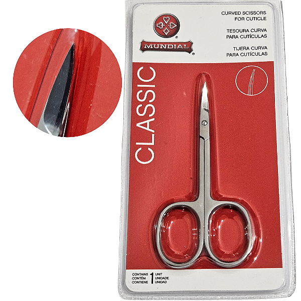 Tesoura Cutícula Curva MUNDIAL BC415