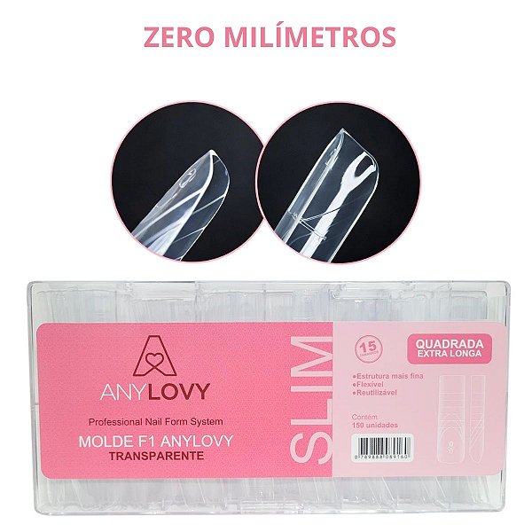 Molde F1 Slim Quadrada Extra Longa AnyLovy Zero Milímetro 150 Unidades
