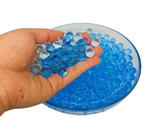 Bolinhas de gel azuis que crescem na água 10.000 60g Decorativas