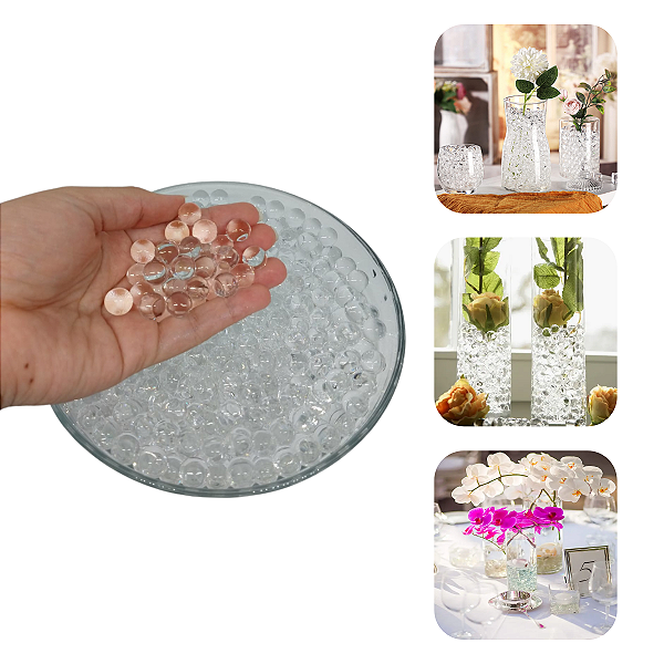 Bolinhas de gel transparentes que crescem na água 10.000 60g Incolor
