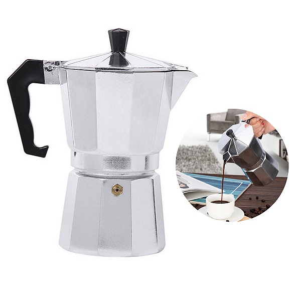 Cafeteira italiana de alumínio 12 xícaras 600ml Grande