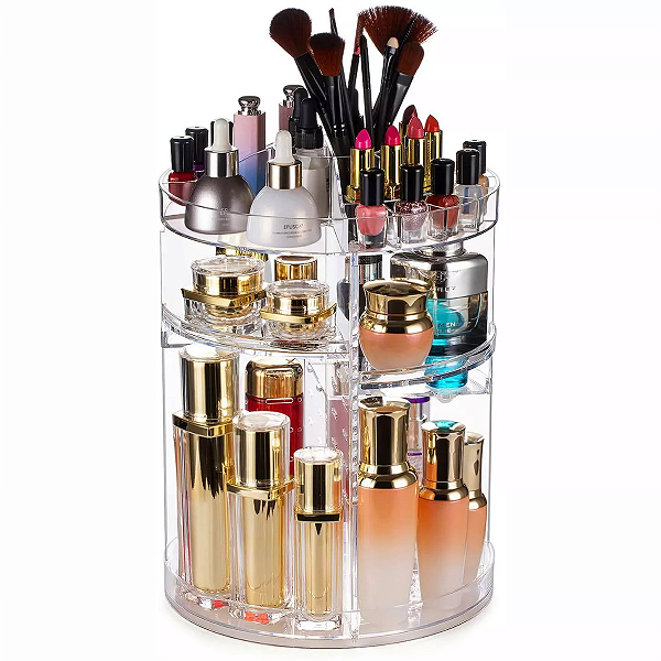 Organizador de cosméticos Giratório porta maquiagens acrílica